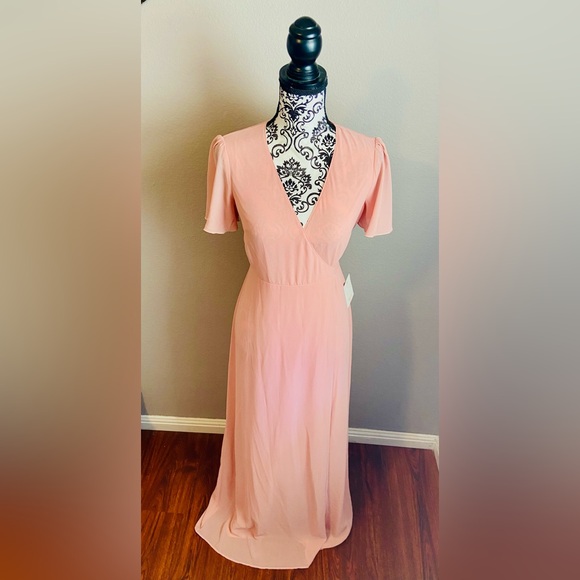 Show Me Your MuMu pink wrap maxi dress - Picture 10 of 12